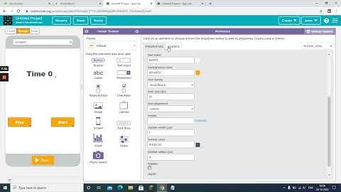 How to create a Timer in code.org app lab