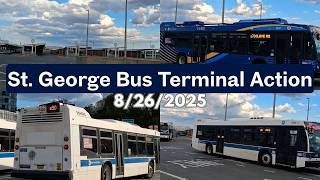 MTA NYCT Bus Action at St. George Bus Terminal (ft. my Grandpa)