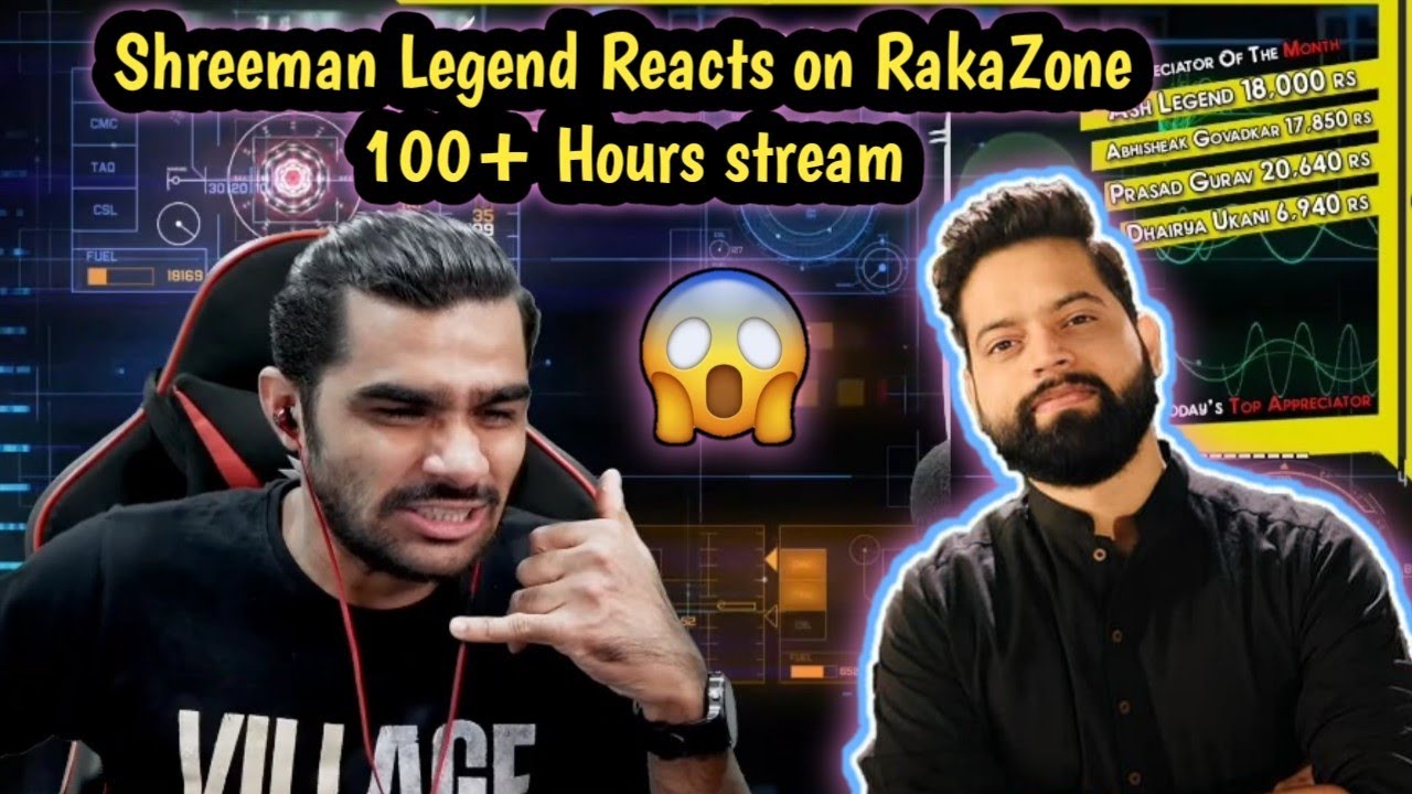 Shreeman Legend On Rakazone Streaming 100+ hours 😳 - YouTube