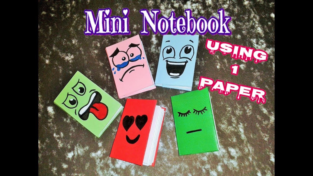 Easy Mini Notebook from ONE sheet of Paper - YouTube