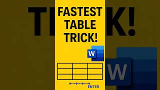 Table in 1 Second! | MS Word Shortcut #Wordtricks #shorts #WordHacks #WordTutorial #WordProductivity