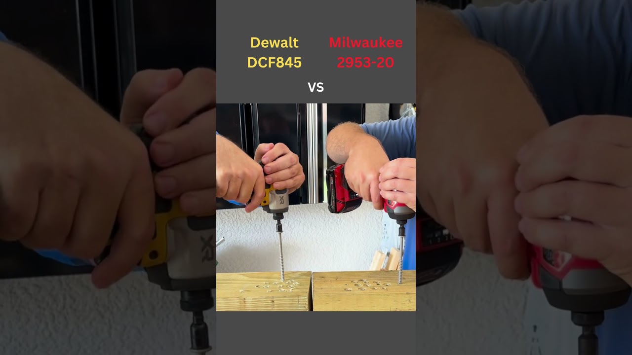 Dewalt XR DCF845 vs Milwaukee Fuel 2953-20. 
