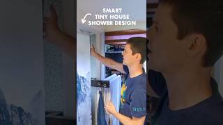 Super Smart Tiny House Custom Micro Shower Design!  #shorts #diy #tinyhouse