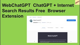 WebChatGPT  ChatGPT  Augmented with  Internet Search Results  Free Browser Extension AI Tools screenshot 5