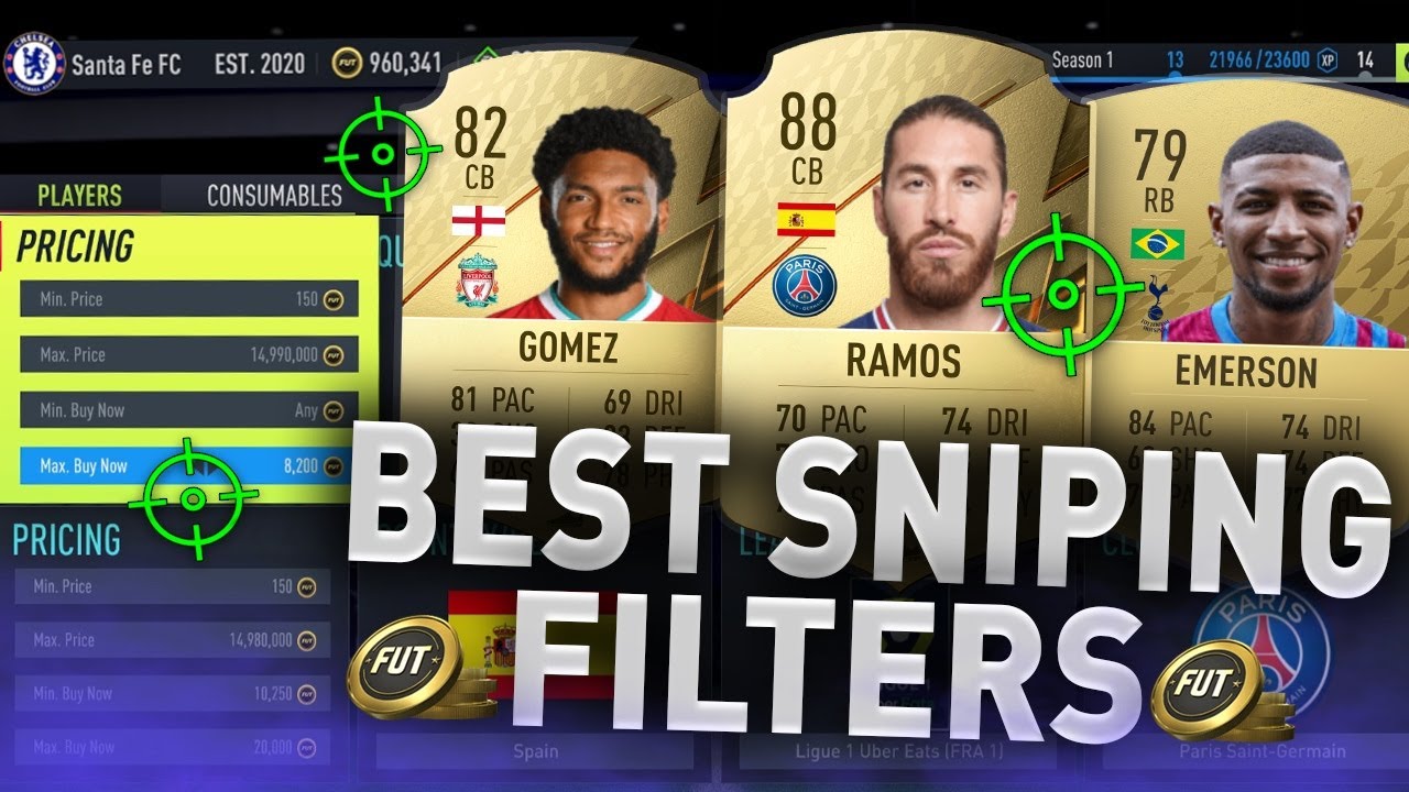 5 SNIPING FILTERS TO USE ON THE FIFA 22 WEB APP