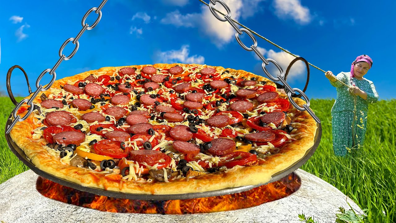 Готовим ГИГАНТСКУЮ ПИЦЦУ в Тандыре: Рецепт Этой Бабушкиной Пиццы Удивил Всех!