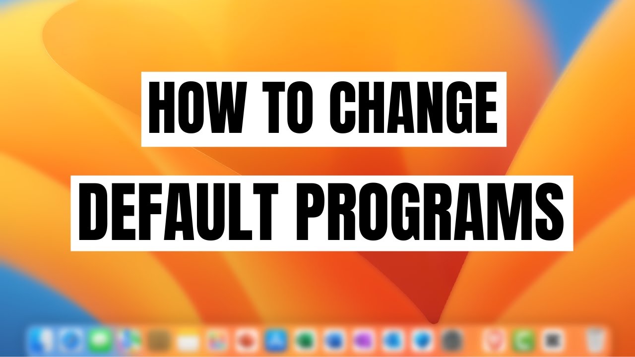 How To Change the Default Program on Mac Os - YouTube
