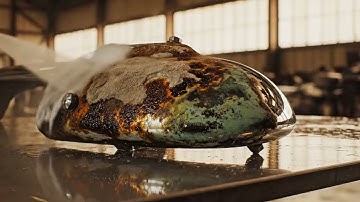 Extremely Skill Rust Removal - Restoring an Old Rusted Metal Cover (No Talking)