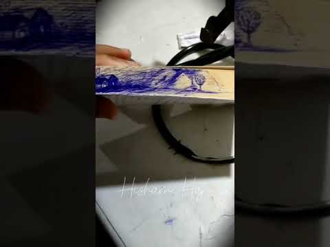 رسم بالحبر على حافة الكتاب اول تجربة