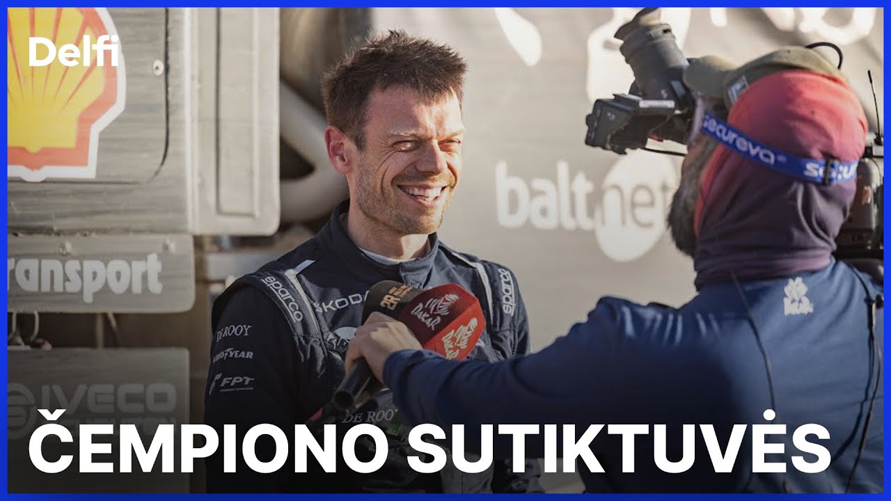 Tiesiogiai: pasitinkamas 2026-ųjų Dakaro ralio sunkvežimių kategorijos čempionas Žala ir jo komanda