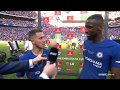 "Eden Hazard please stay!" 🤣 Rudiger and Hazard's brilliant interview after wining the FA Cup