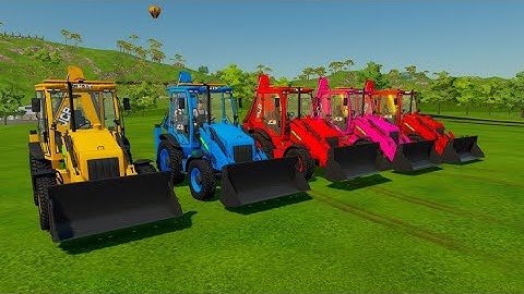 LOADER OF COLORS ! TARA SPORTING & GRASS LOADING WITH CAT BACKHOE LOADERS ! FARMING SIMULATOR 22