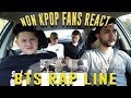 NON KPOP FANS REACT TO BTS RAP LINE (AGUST D, CYPHER PT.2, DAYDREAM) | CAR RIDE EDITION