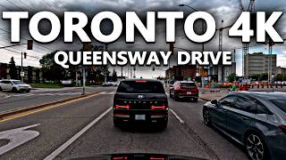Mississauga to Toronto Drive Tour 4K 🇨🇦 | Queensway Traffic & Sherway Gardens POV