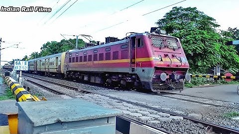 Red Beast WAP-4 Loco Furiously Skip Between Railgate with Malda Intercity Express | Indain Railways