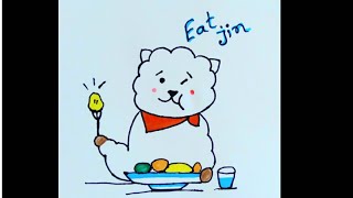 How to draw BT21 RJ ||BTS Jin Persona#shorts#BTS
