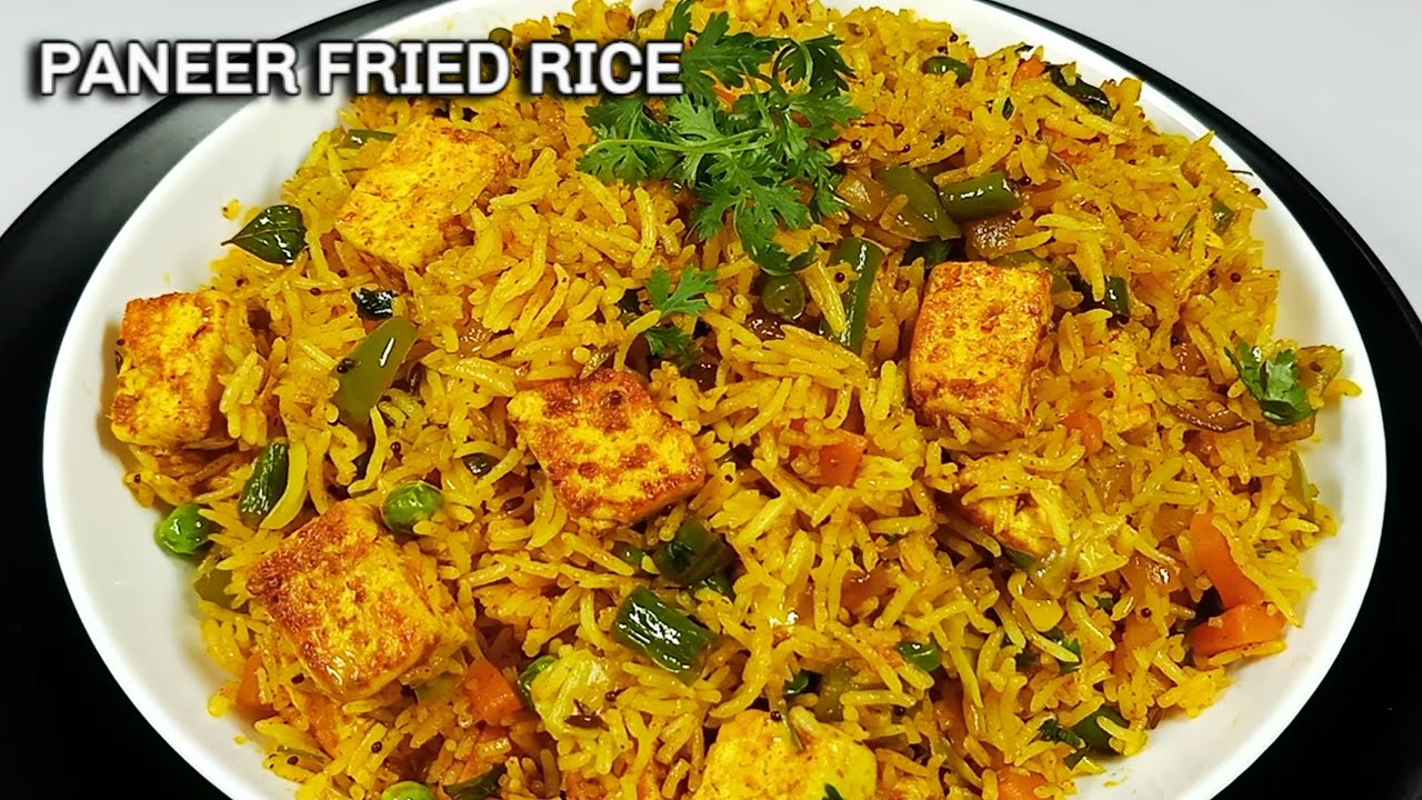 Masala Paneer Fried Rice मसाला पनीर फ्राइड राइस Veg Paneer Fried