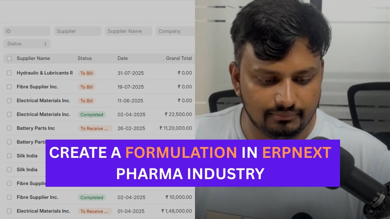 How to Create a Formulation in ERPNext | Pharma Industry Tutorial - YouTube