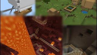 マイクラPE 自然を使ったジェットコースター screenshot 5