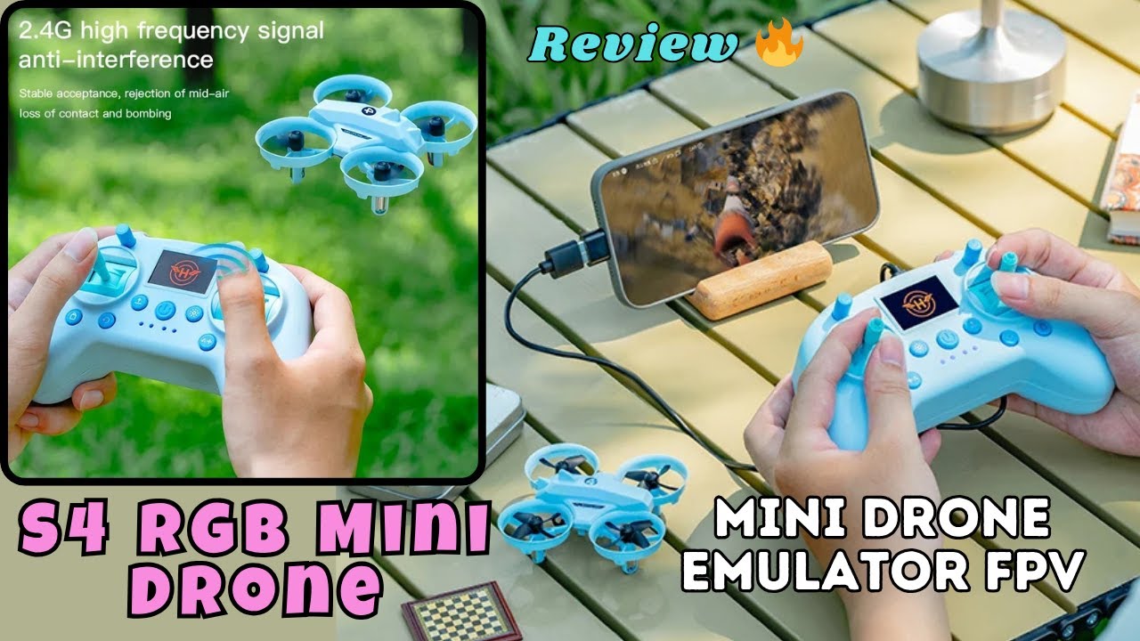 Мини-дрон S4 RGB | Учебный дрон FPV с RGB-подсветкой, камерой 6K и совместимостью с симулятором DJI