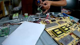 電視抽換LED燈及恆流板改公板(LED TV replacement LED lights and constant current board to change the public board)