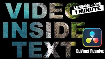 How to add Video Inside Text in DaVinci Resolve - Lesson 126 DaVinci Resolve Tutorial