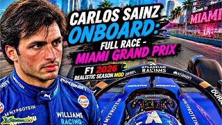 F1 2026 Realistic Season MOD | Carlos Sainz Onboard: Full Race - Miami Grand Prix