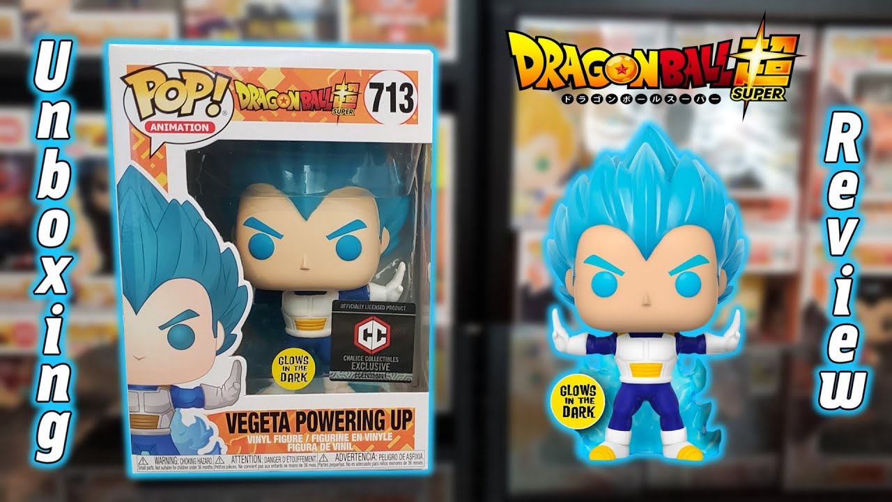 Dragon Ball Super Vegeta Powering Up Glow Chalice Collectibles Exclusive  Funko Pop Unboxing! 
