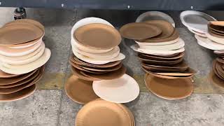 Kraft paper plate making machine /4 heads paper plate machine /paper plate making business