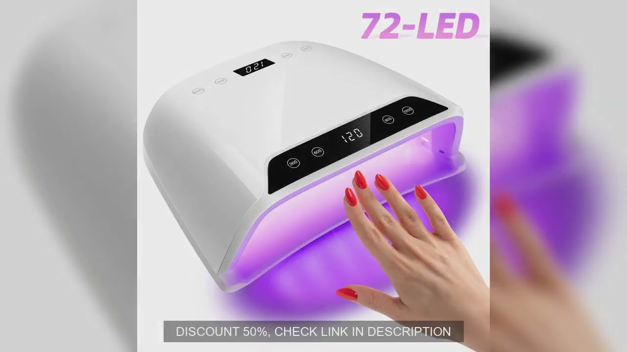 320W Big Space UV LED Nail Lamp For Manicure Drying Gel Nail Polish 72 LED Nail Dryer With Two LCD S
