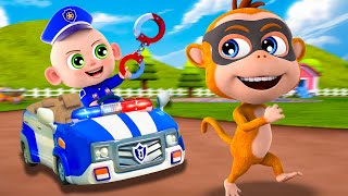 Baby Police Officer Chase Thief | Baby Police Song | Nursery Rhymes &amp; Kids Song | PIB World