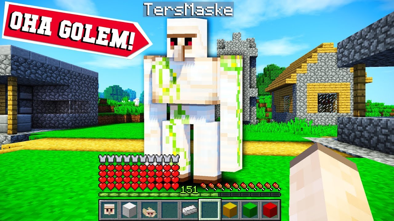 minecraft ama iron golem olarak oynadim minecraft youtube