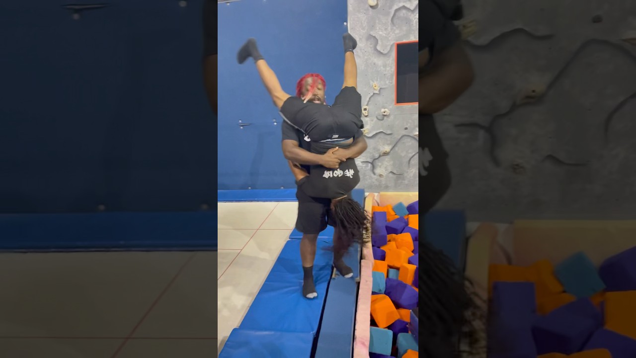 WWE AT A TRAMPOLINE PARK🤣🤣🤣 