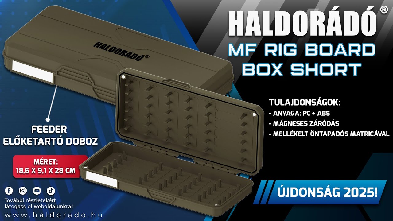 UNBOXING - Haldorádó MF Rig Board Box - Short - Method Feeder előketartó doboz rövid