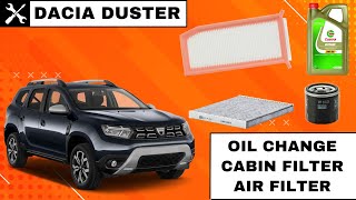 Dacia Duster 2 - Service - Oil Change, Air Filter and Cabin Filter - 1.5 DCI