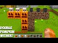 New SECRET WAY TO SPAWN DOUBLE PUMKIN WITHER in Minecraft ! WILL IT WORK ?