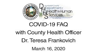 Humboldt County Health Officer answers COVID-19 Frequently Asked Questions