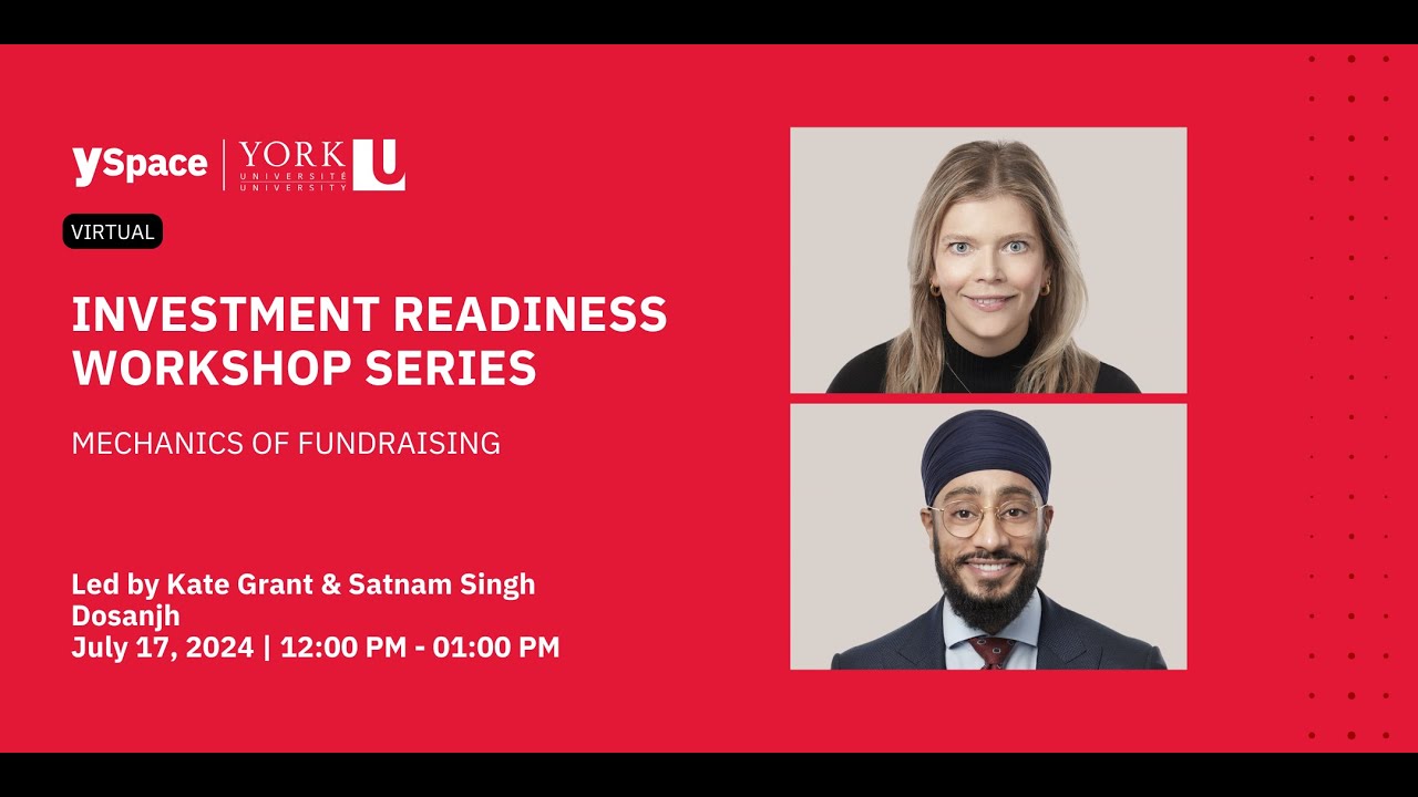 Investment Readiness Workshop: Mechanics of Fundraising - YouTube
