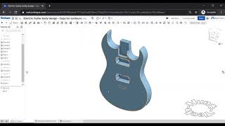 Onshape Guitar Body 3D CAD Design PART 4 of 6