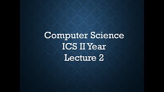 Lecture 2 Basics of File Processing System for 2nd Year
