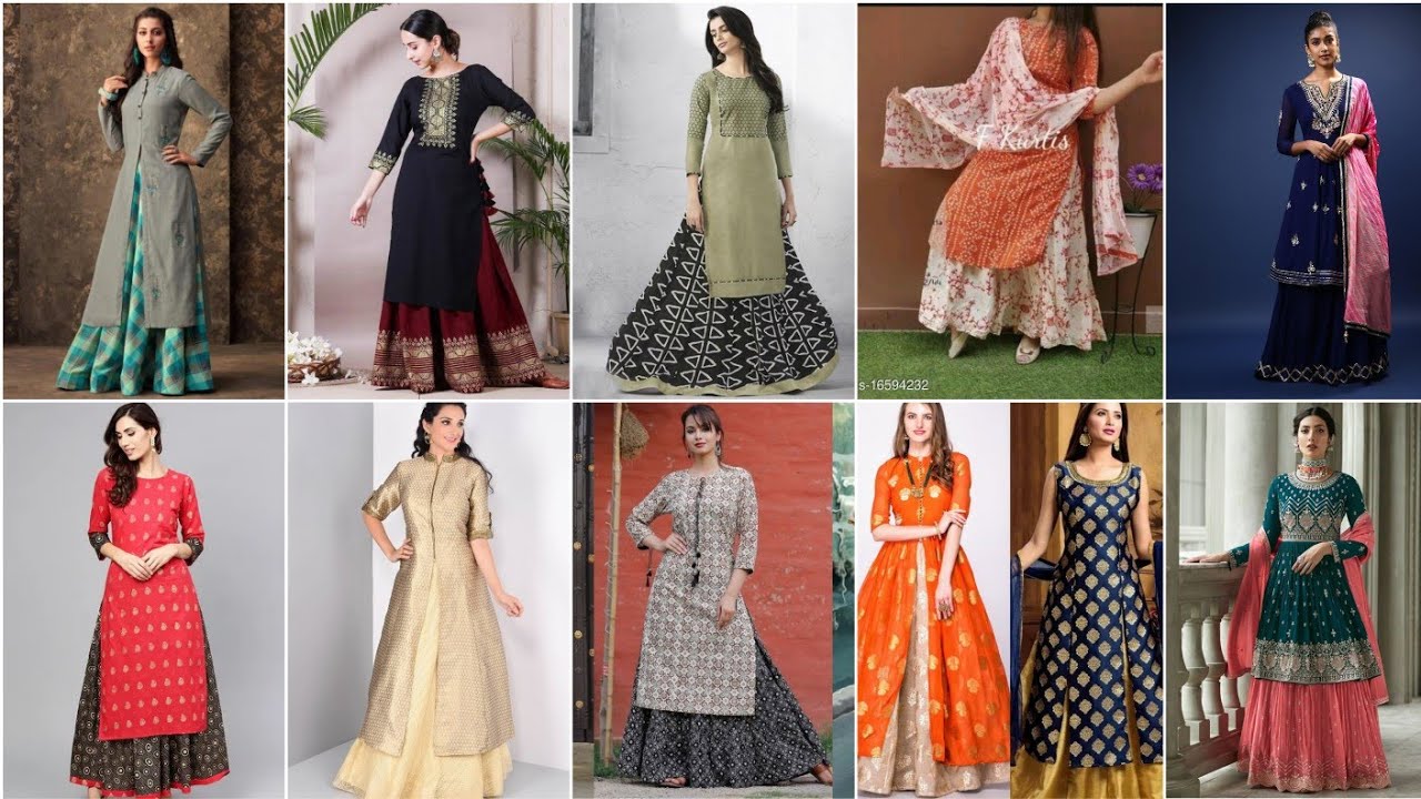 Kurti styles | kurti long designs latest | long kurtis with pants | kurtis  with jeans | Long kurti designs, Long dress design, Designer kurti patterns