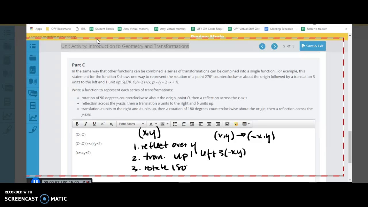 Unit Activity: Introduction to Geometry Transform Brandon - YouTube