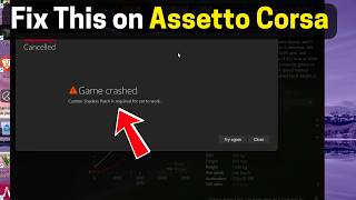 Fix Custom Shaders Patch is required for car to work in Assetto Corsa
