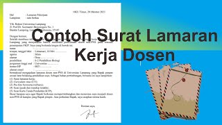 Contoh Surat Lamaran Dosen Contoh Surat Lamaran Dosen