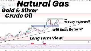 NATGAS Heavy Rejection! Will Bulls Return? Long Term View | Gold, Silver & Crude Update