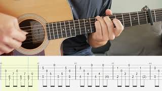 Over country - Lizzy McAlpine - Guitar Tutorial + TABS on screen Update