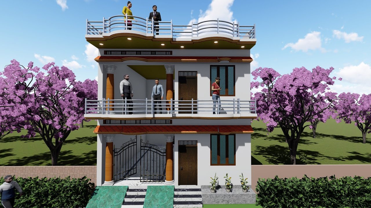 simple village house plans | beautiful village home plan, 3D house Plan Photos 