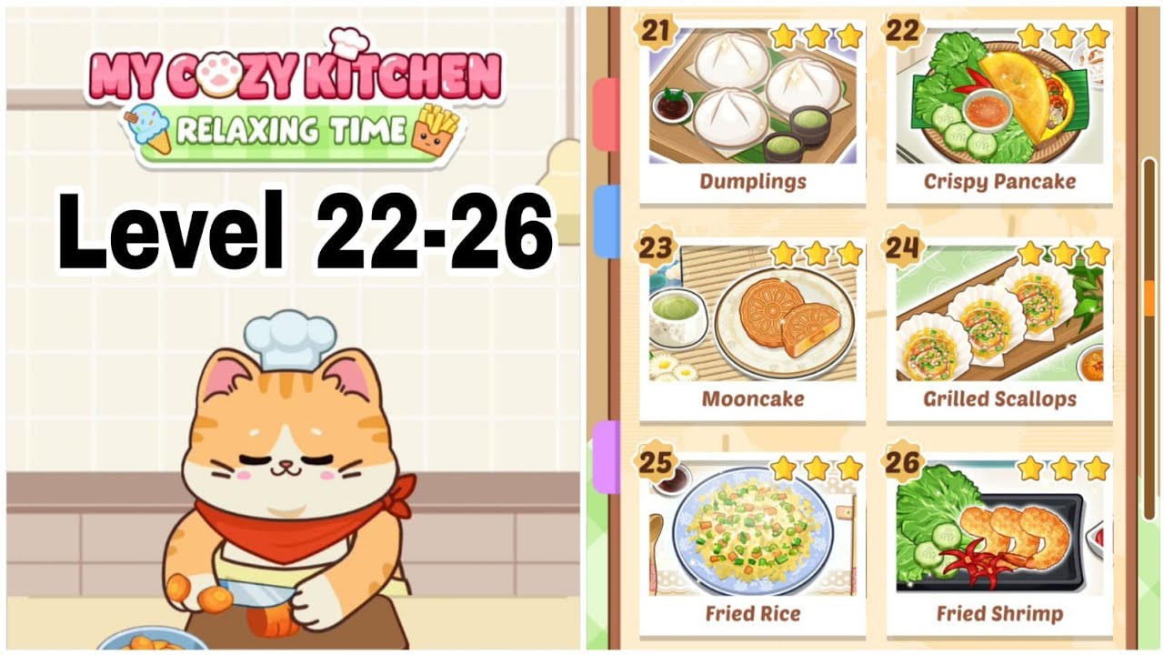 My Cozy Kitchen Level 22-26 Gameplay Walkthrough || 