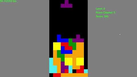 Tetris using C++ and OpenGL