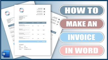 How to make an invoice in Word | MS Word Tutorials